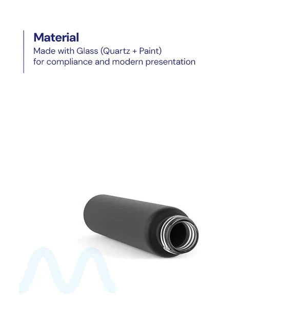 Matte Black Glass Pre-Roll Tubes | 18mm - 115mm - 400 Count - Image 2