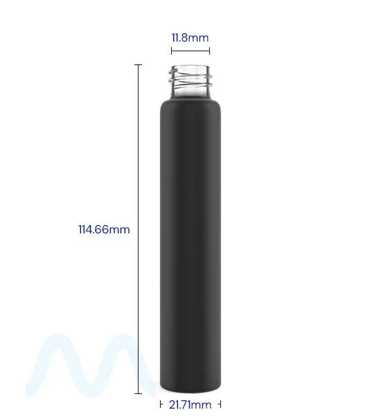 Matte Black Glass Pre-Roll Tubes | 18mm - 115mm - 400 Count - Image 4