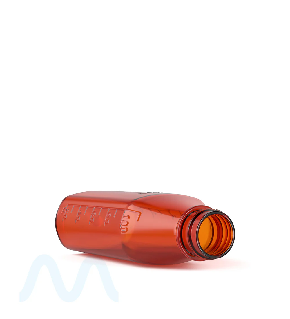 Child Resistant | Push Down & Turn Plastic Syrup Bottles w/ Oral Adapters | 4oz - Amber - 120 Count - Image 11