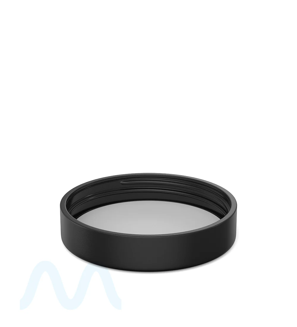 POLLEN GEAR | Child Resistant Wide Mouth Push Down & Turn Plastic Caps w/ Pressure Seal Liner | 66mm - Matte Black - 540 Count - Image 4
