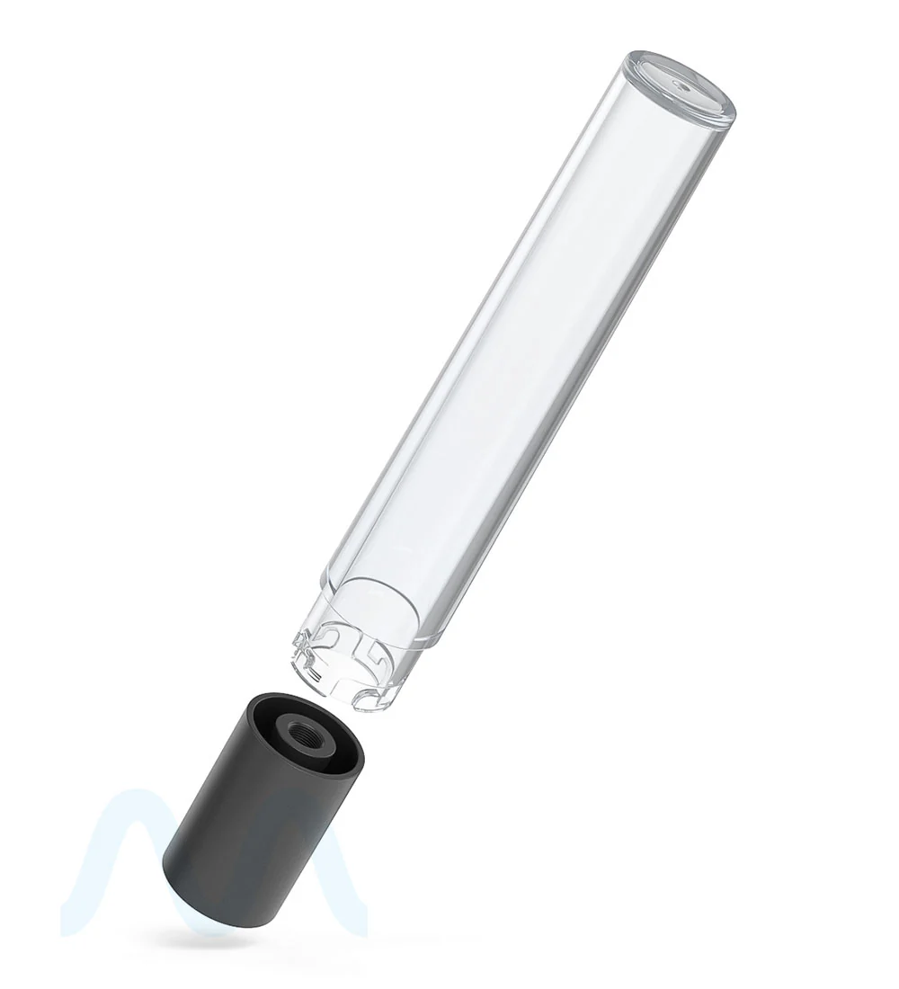 POLLEN GEAR | Five10 Child Resistant Push Down & Turn Wide Long Universal Plastic Caps for Vape Tube | 155mm - Clear - 700 Count - Image 7