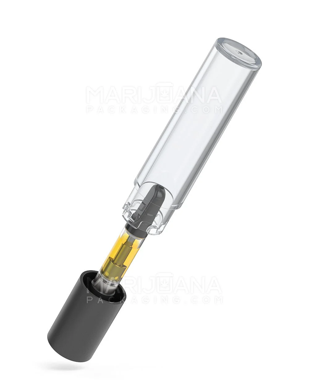 POLLEN GEAR | Five10 Child Resistant Push Down & Turn Wide Short Universal Plastic Caps for Vape Tube | 120mm - Clear - 700 Count - Image 7