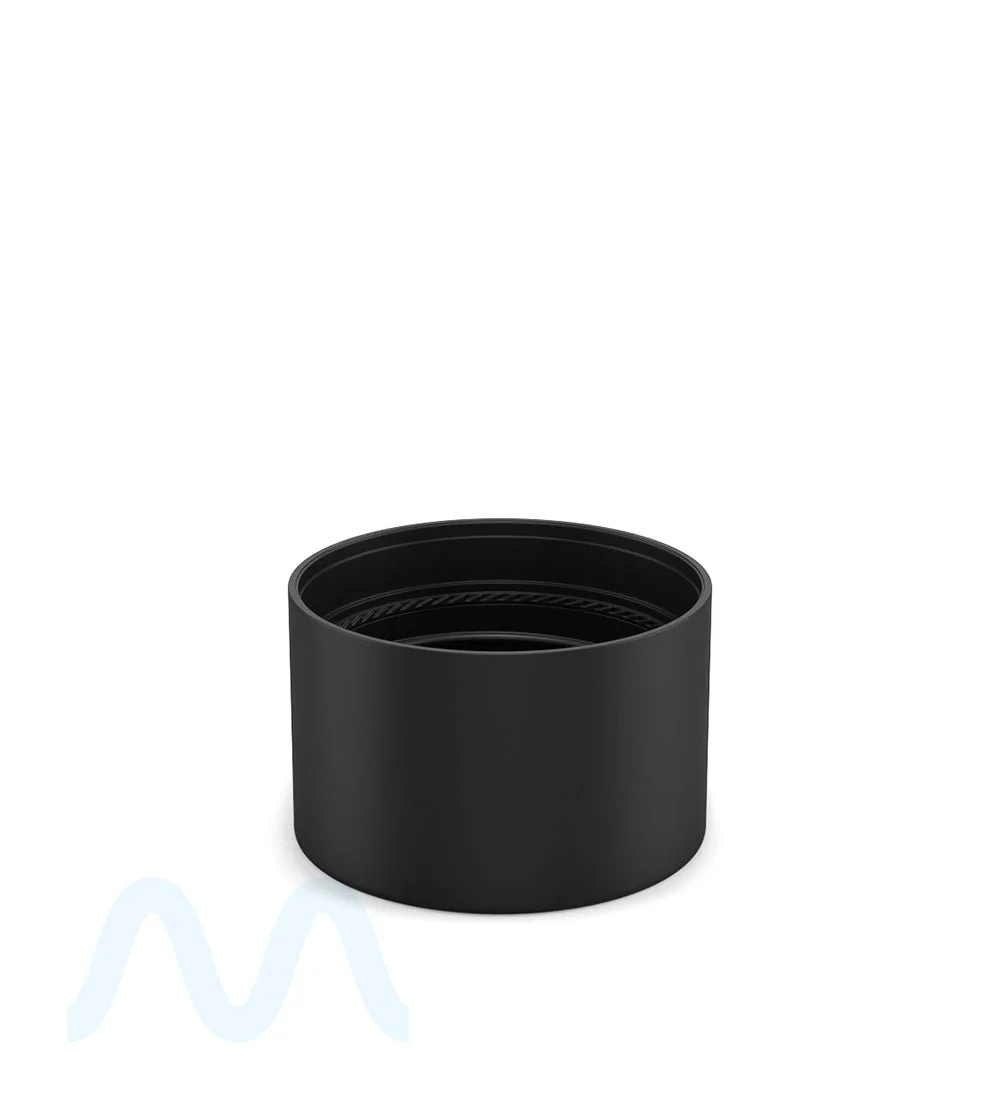 POLLEN GEAR | HiLine Child Resistant Smooth Push Down & Turn Plastic Flat Caps w/ 3 Layer Foil Liner| 52mm - Matte Black - 72 Count - Image 2