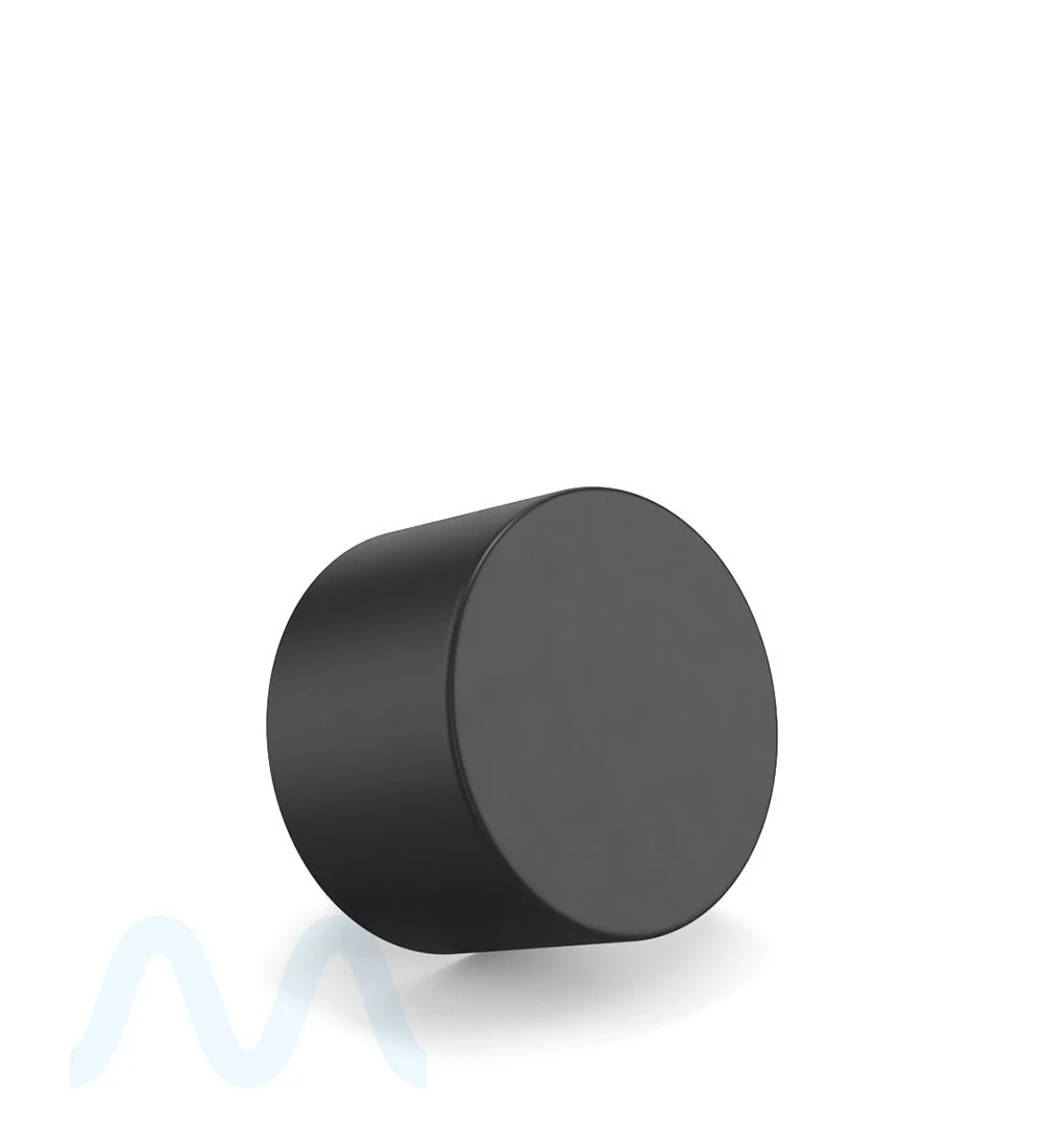 POLLEN GEAR | HiLine Child Resistant Smooth Push Down & Turn Plastic Flat Caps w/ 3 Layer Foil Liner| 52mm - Matte Black - 72 Count - Image 3