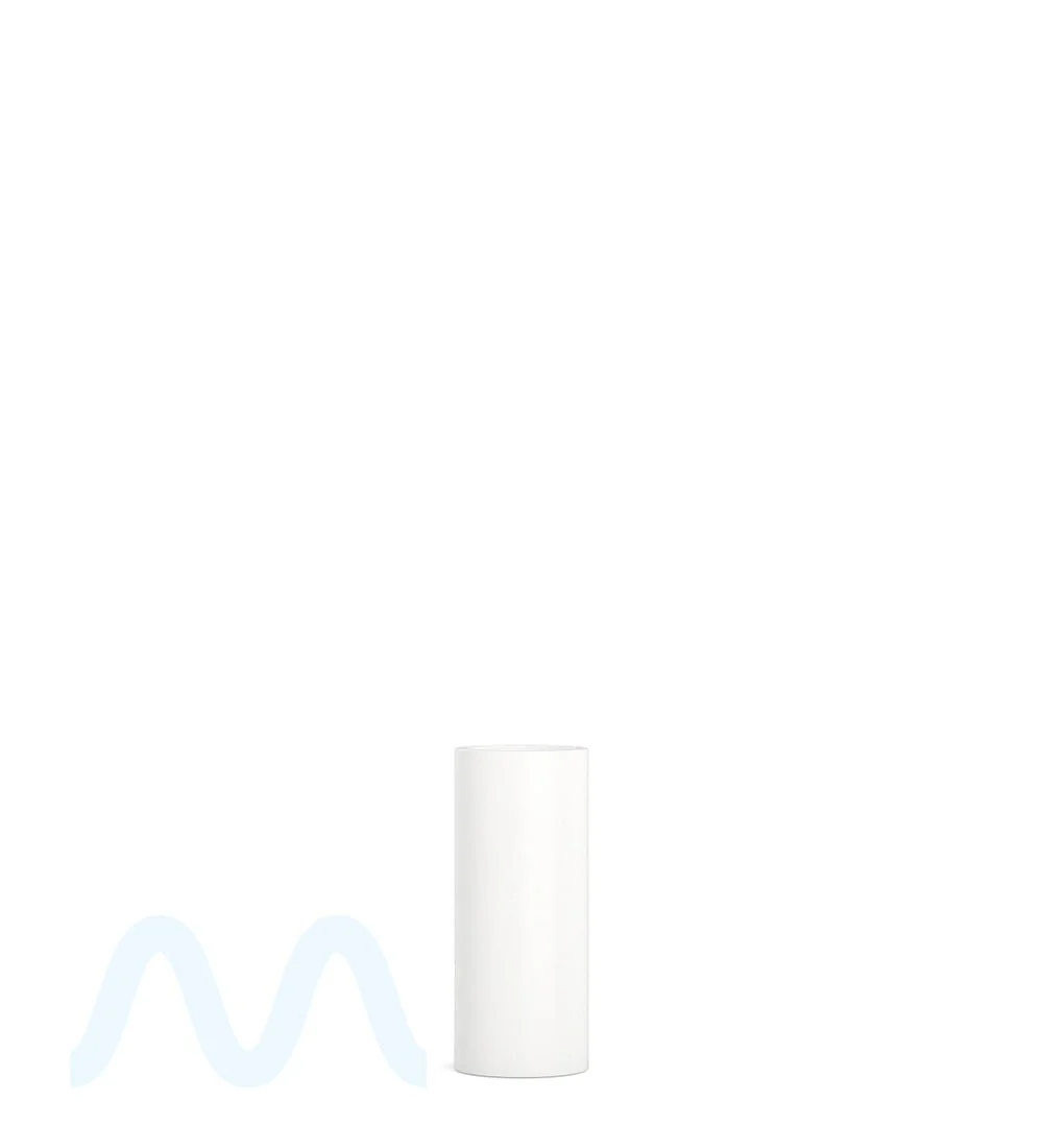 POLLEN GEAR | Slim Tube Child Resistant Tall Flat Pre-Roll & Vaporizer Plastic Caps | 15mm - Matte White - 500 Count