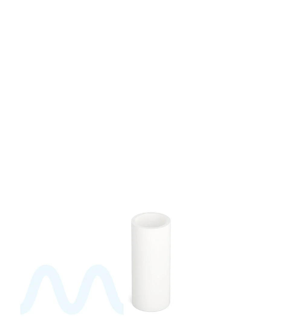 POLLEN GEAR | Slim Tube Child Resistant Tall Flat Pre-Roll & Vaporizer Plastic Caps | 15mm - Matte White - 500 Count - Image 2