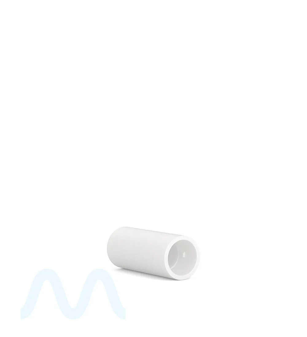 POLLEN GEAR | Slim Tube Child Resistant Tall Flat Pre-Roll & Vaporizer Plastic Caps | 15mm - Matte White - 500 Count - Image 3