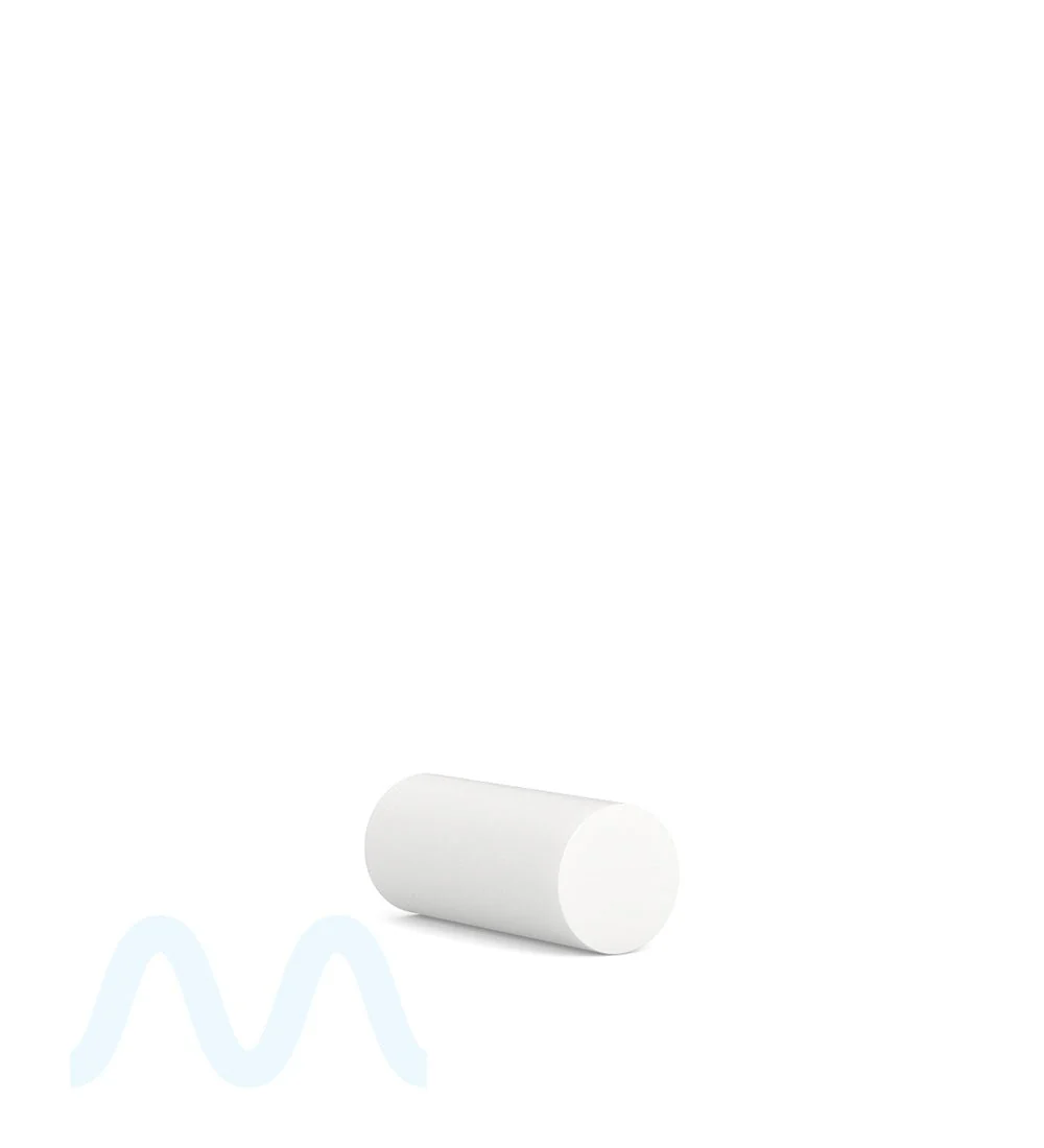 POLLEN GEAR | Slim Tube Child Resistant Tall Flat Pre-Roll & Vaporizer Plastic Caps | 15mm - Matte White - 500 Count - Image 4