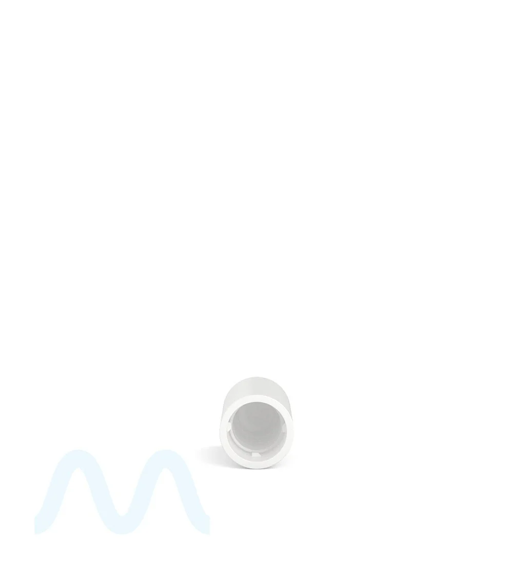 POLLEN GEAR | Slim Tube Child Resistant Tall Flat Pre-Roll & Vaporizer Plastic Caps | 15mm - Matte White - 500 Count - Image 5