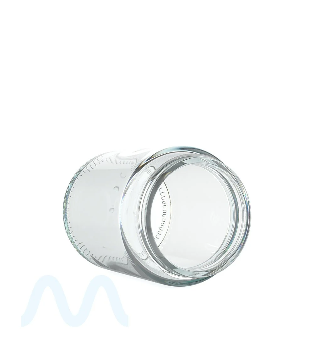 POLLEN GEAR | Wide Mouth Straight Sided Clear Glass Jars | 66mm - 8oz - 60 Count - Image 3