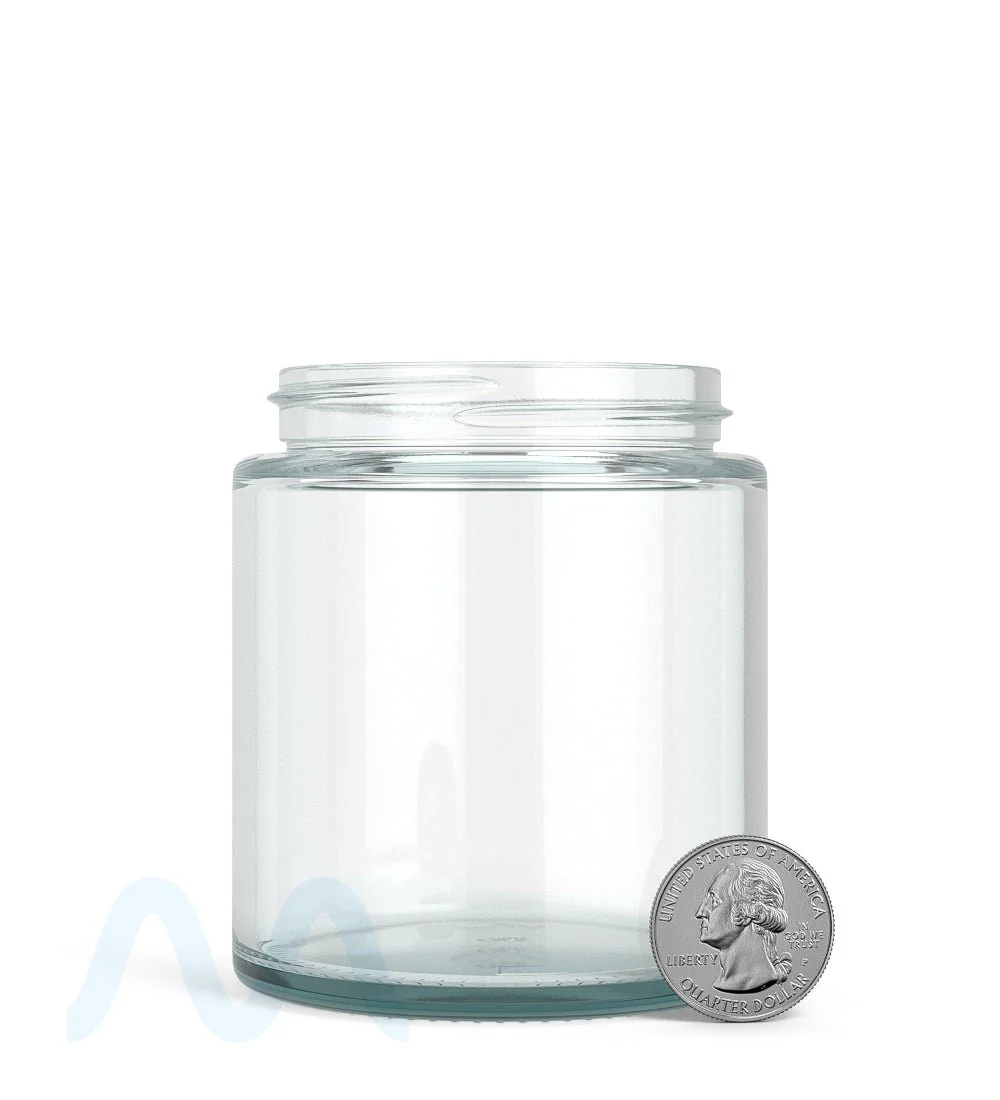 POLLEN GEAR | Wide Mouth Straight Sided Clear Glass Jars | 66mm - 8oz - 60 Count - Image 5