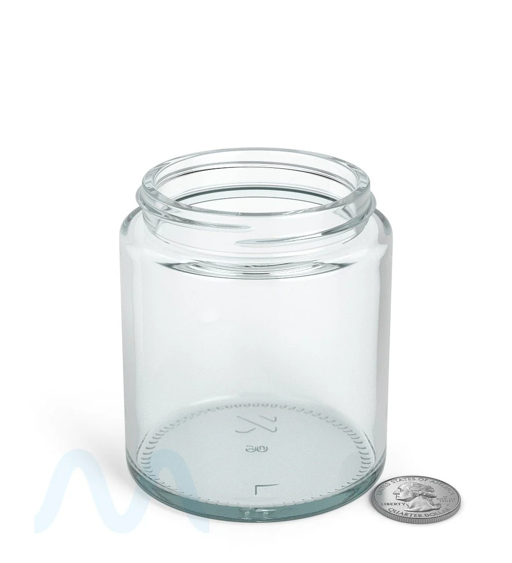 POLLEN GEAR | Wide Mouth Straight Sided Clear Glass Jars | 66mm - 8oz - 60 Count - Image 6