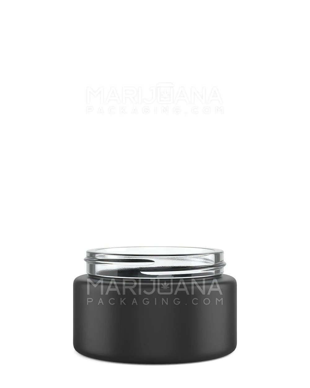 POLLEN GEAR Wide Mouth Straight Sided Matte Black Glass Jars | 66mm - 4oz | Sample