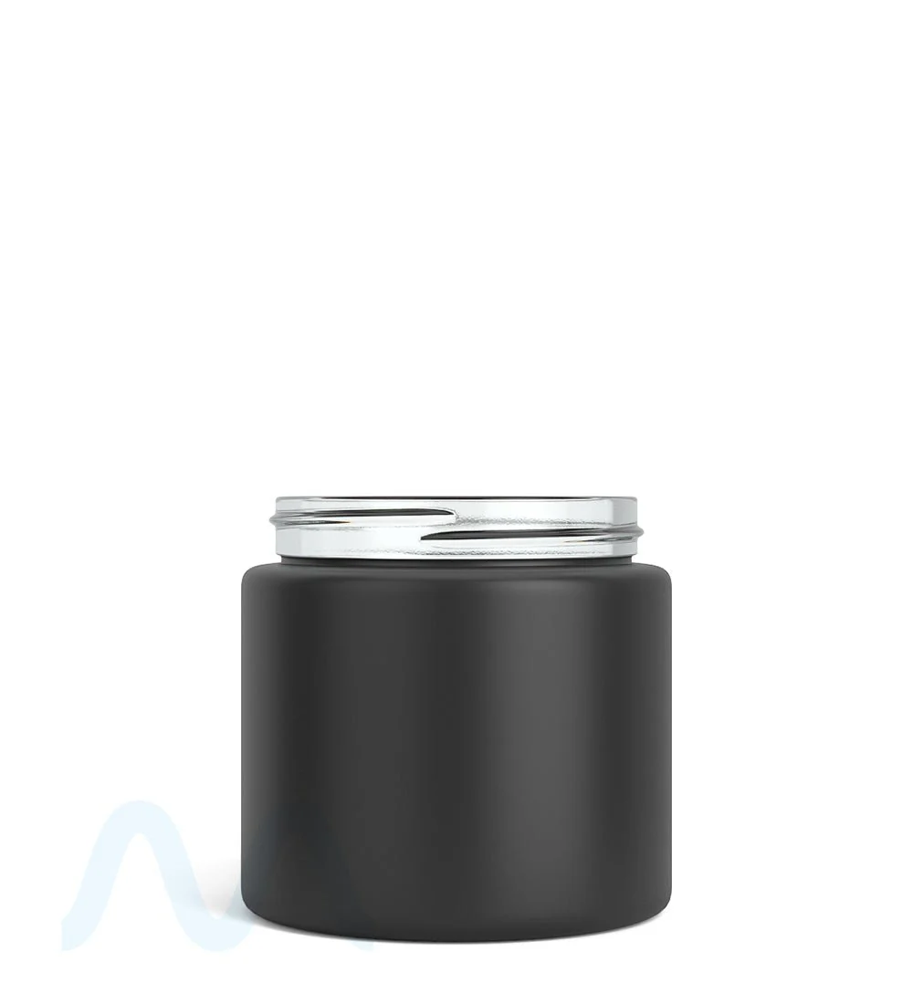POLLEN GEAR | Wide Mouth Straight Sided Matte Black Glass Jars | 66mm - 6oz - 60 Count - Image 2