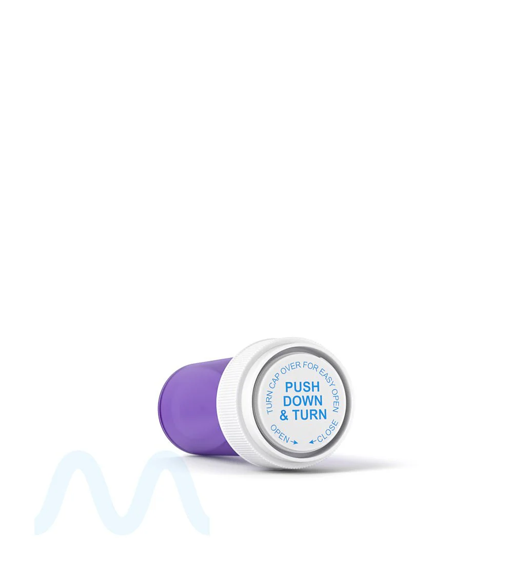 Child Resistant | Purple Reversible Cap Vials | 13dr - 2g - 275 Count - Image 7