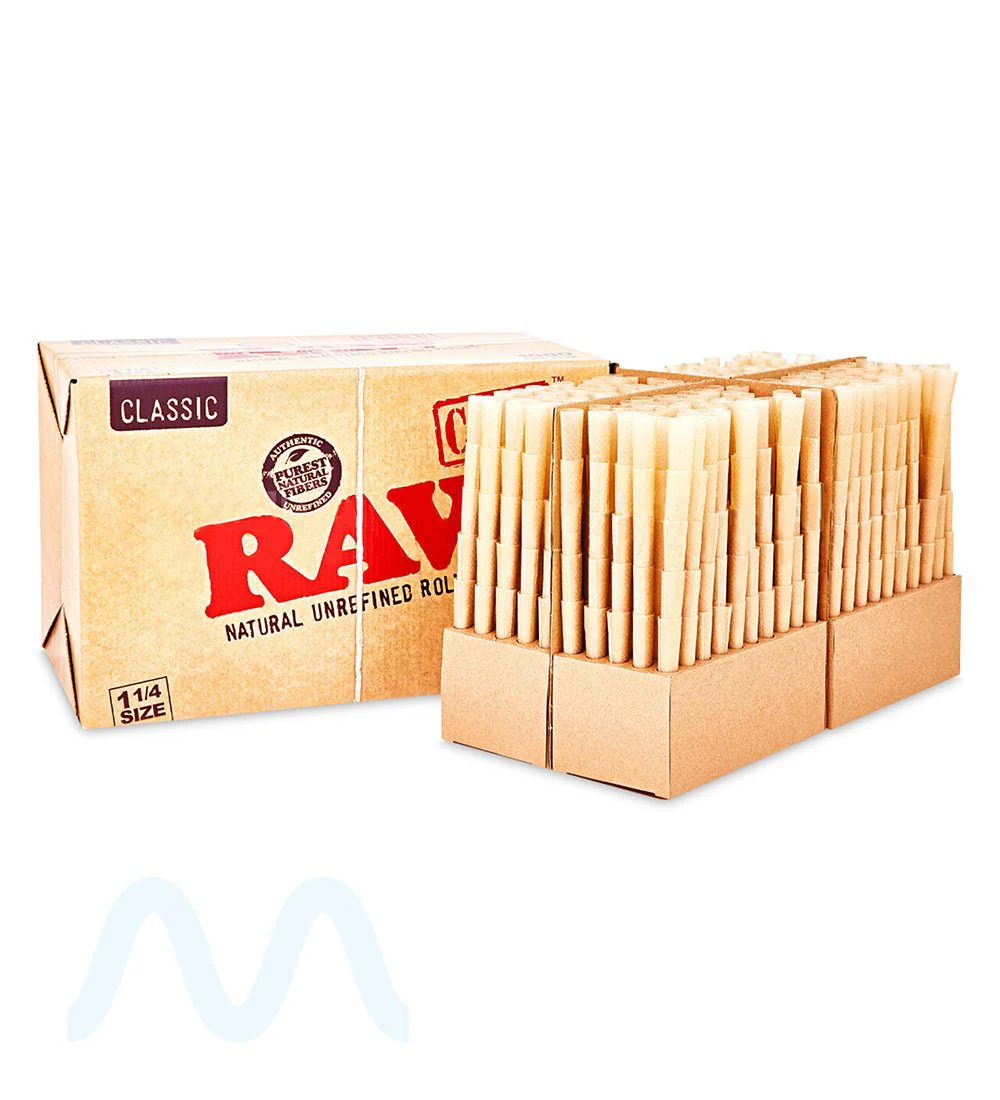 RAW | Classic 1 1/4 Size Pre-Rolled Backrolled Cones | 84mm - Unbleached Paper - 1000 Count - Image 3