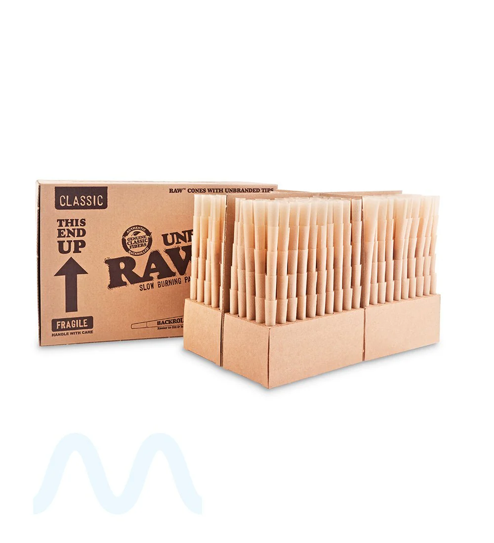 RAW | Classic 1 1/4 Size Pre-Rolled Backrolled Unbranded Cones | 84mm - Unbleached Paper - 1000 Count - Image 4