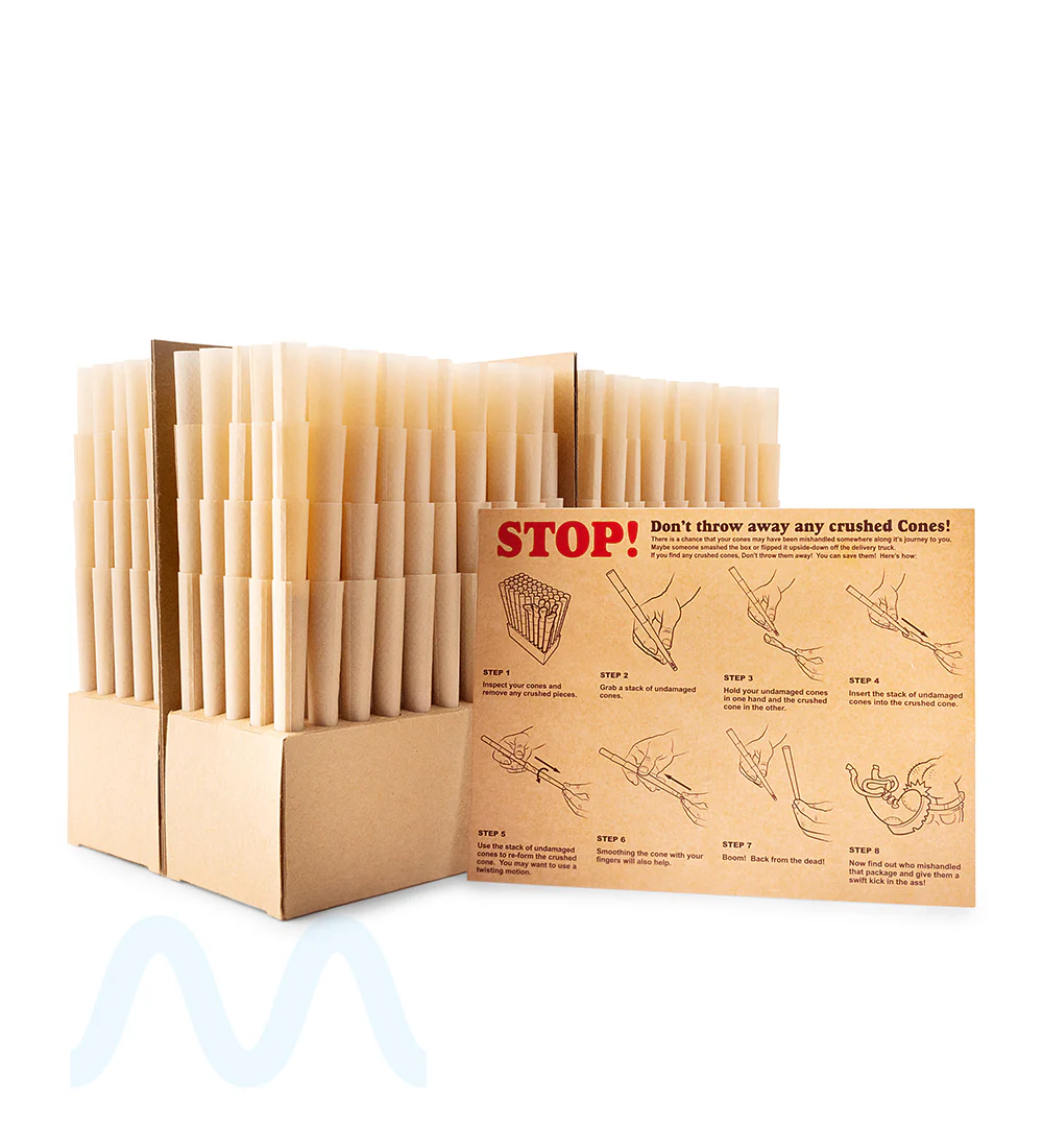 RAW | Classic King Size Pre-Rolled Backrolled Cones | 109mm - Unbleached Paper - 800 Count - Image 4