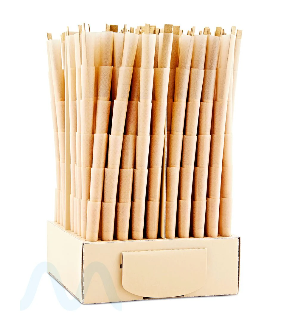 RAW | Classic Single Size Pre-Rolled Cones | 70mm - Unbleached Paper - 600 Count - Image 2