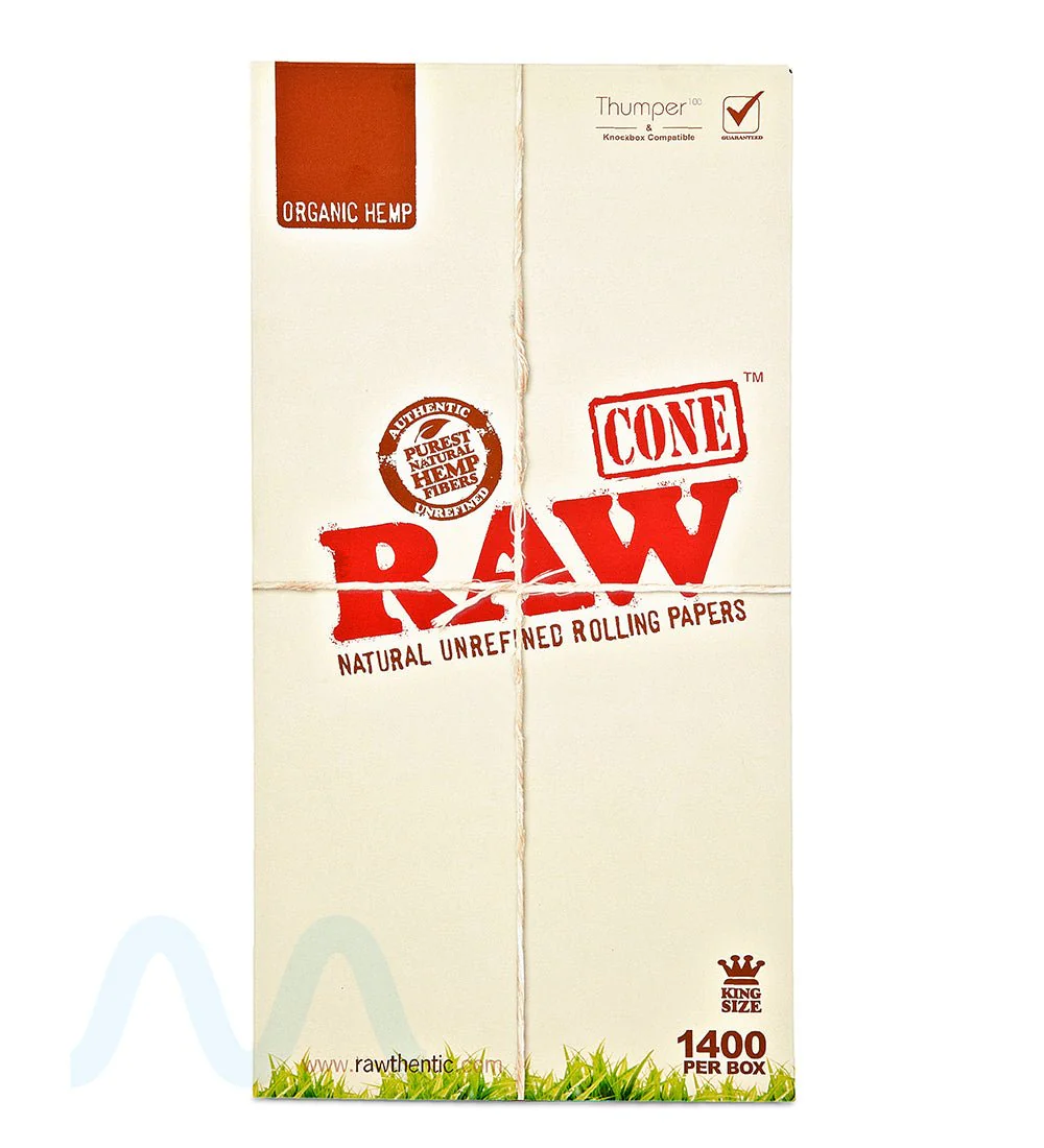 RAW | Organic King Size Pre-Rolled Cones | 109mm - Unbleached Paper - 1400 Count - Image 2