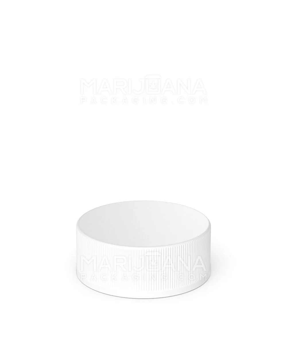 Child Resistant | Ribbed Push Down and Turn Plastic Caps w/ Foil Liner | 38mm - Matte White - 320 Count - Image 3