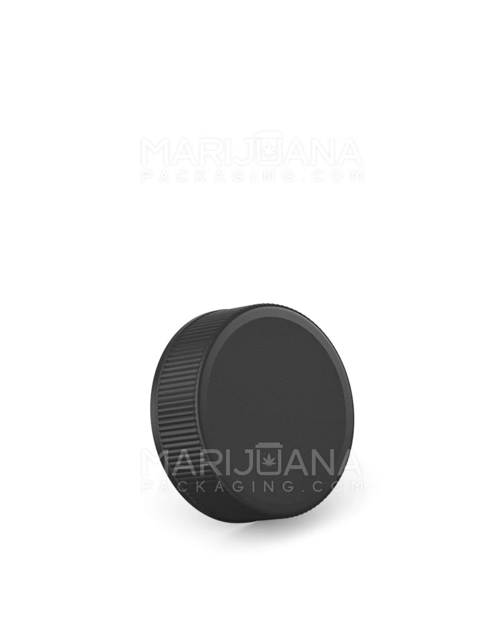 Ribbed Screw Top Plastic Caps | 28mm - Matte Black | Sample