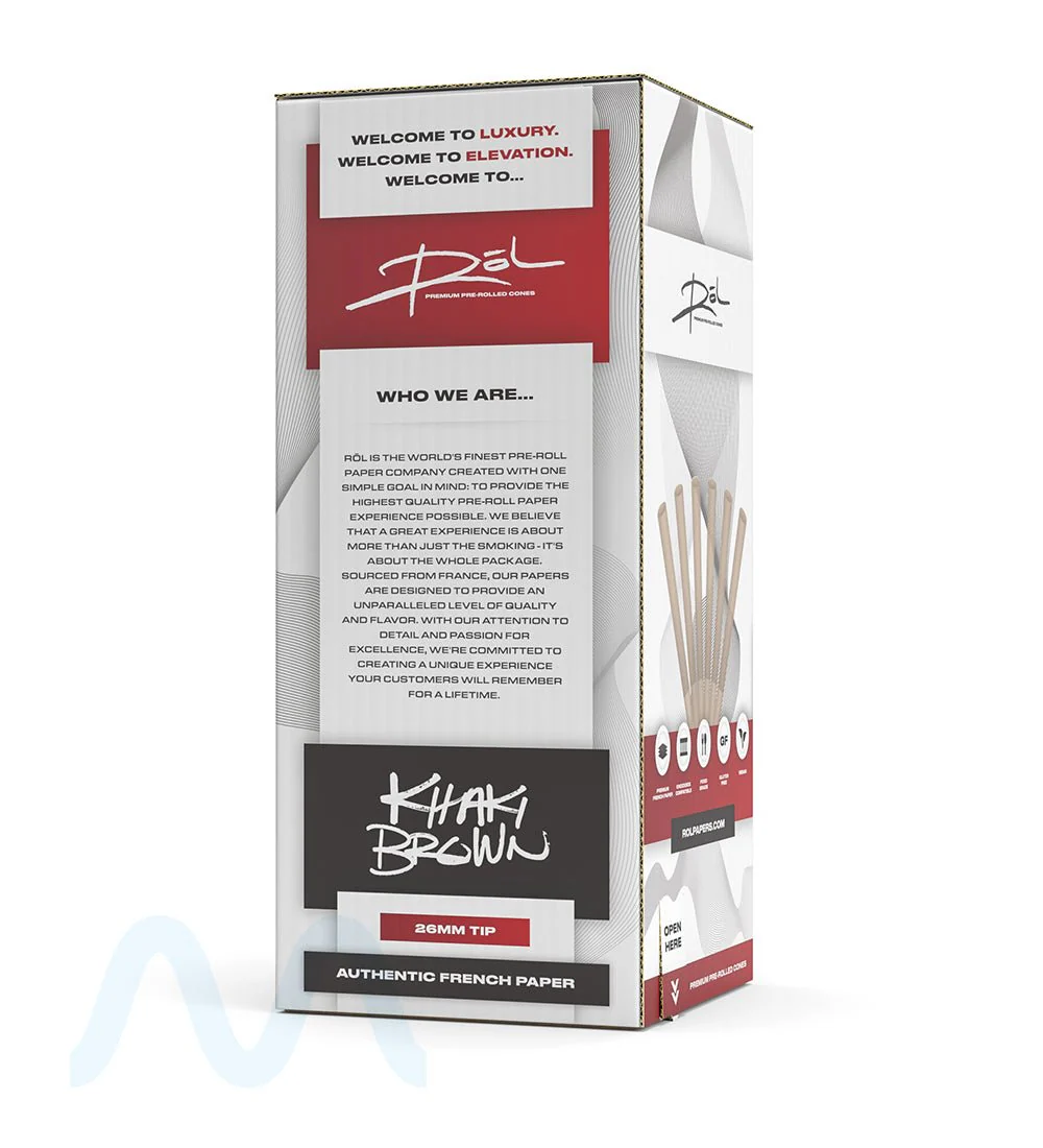 RōL | King Size Pre-Rolled Cones | 109mm - Khaki Brown Paper - 800 Count - Image 2