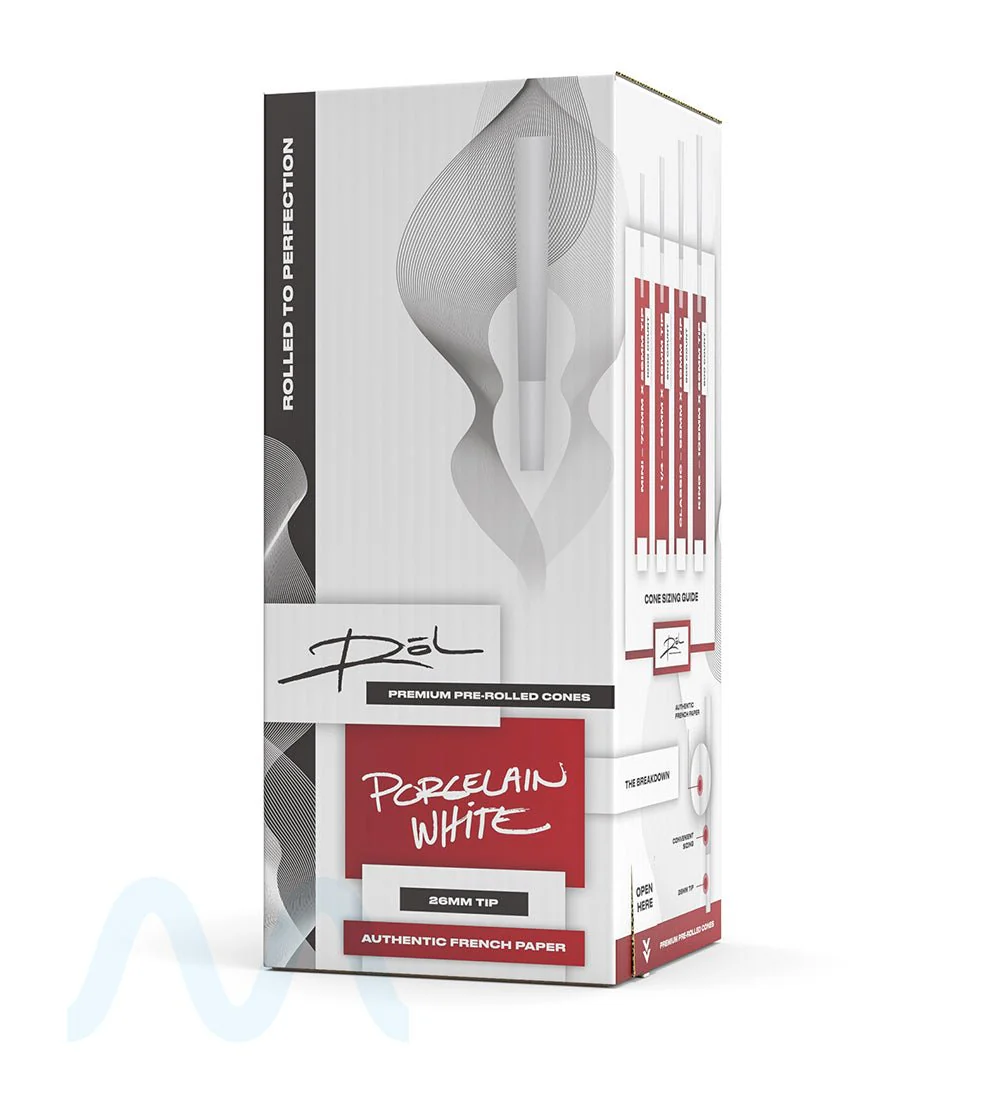 RōL | 98 Special Size Pre-Rolled Cones | 98mm - Porcelain White Paper - 800 Count