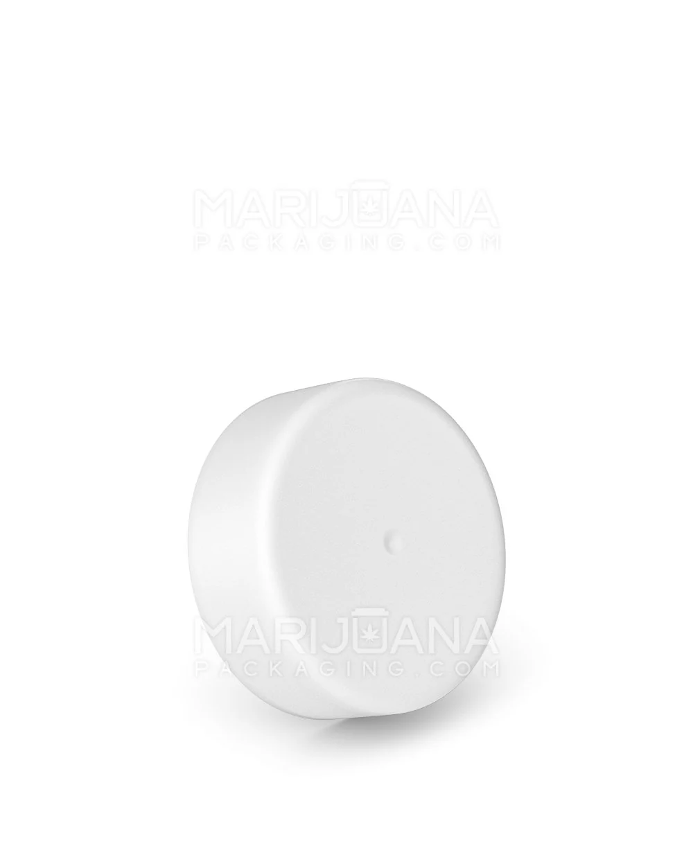 Child Resistant | Smooth Push Down & Turn Plastic Caps w/ Foam Liner | 38mm - Matte White - 288 Count
