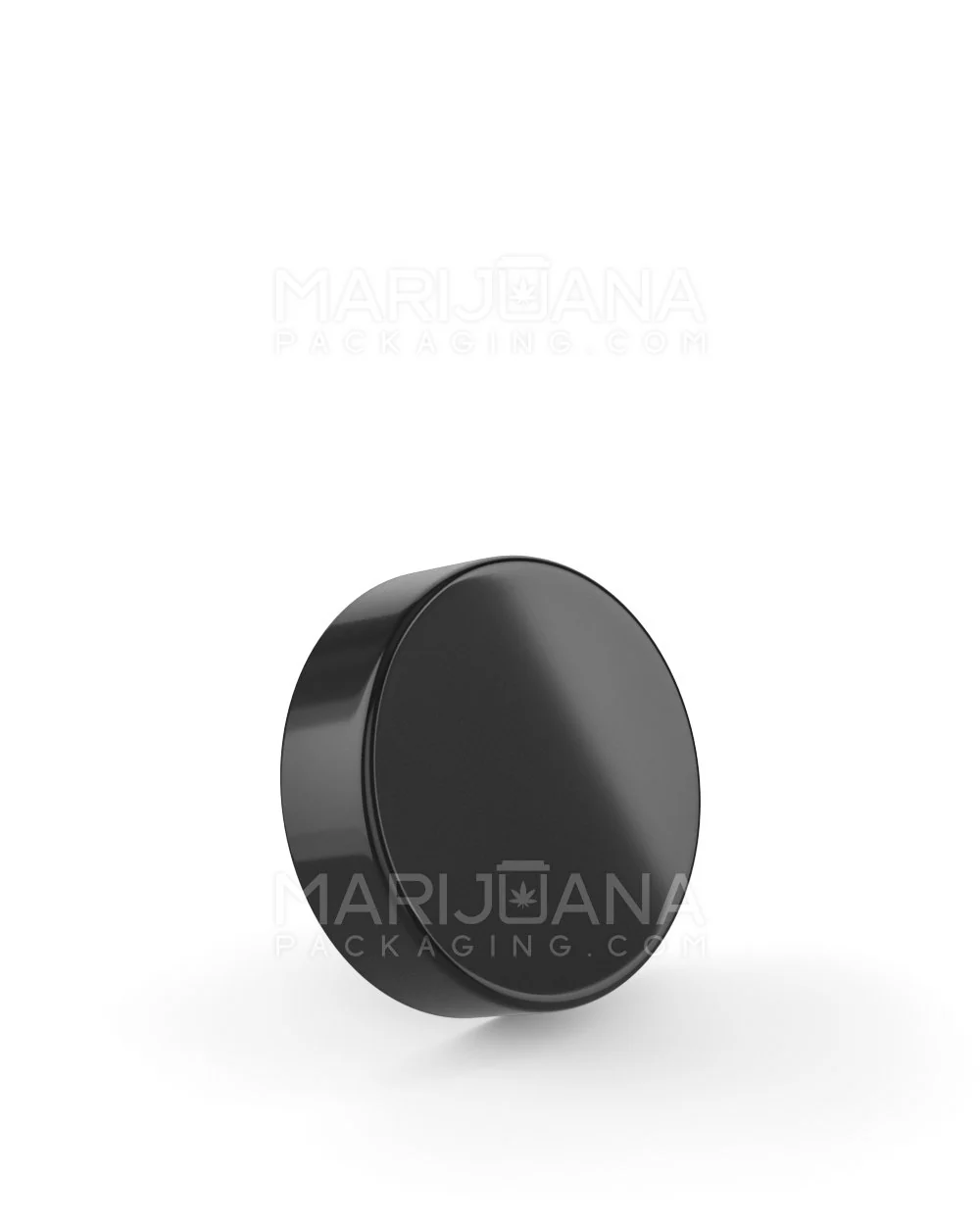 Smooth Sided Screw Top Plastic Caps | 38mm - Glossy Black Plastic | Sample