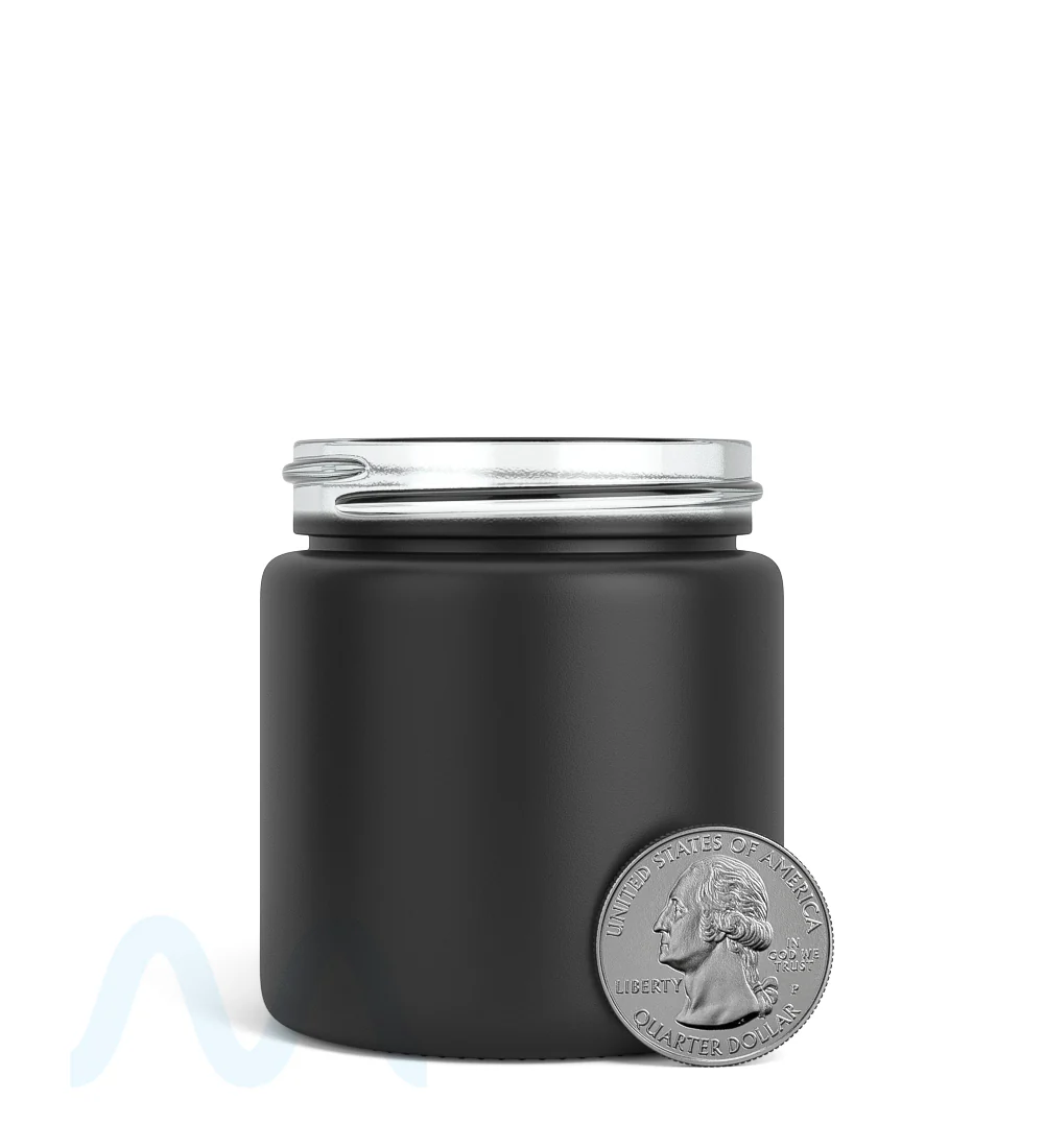 Straight Sided Matte Black Glass Jars | 50mm - 3oz - 100 Count - Image 4