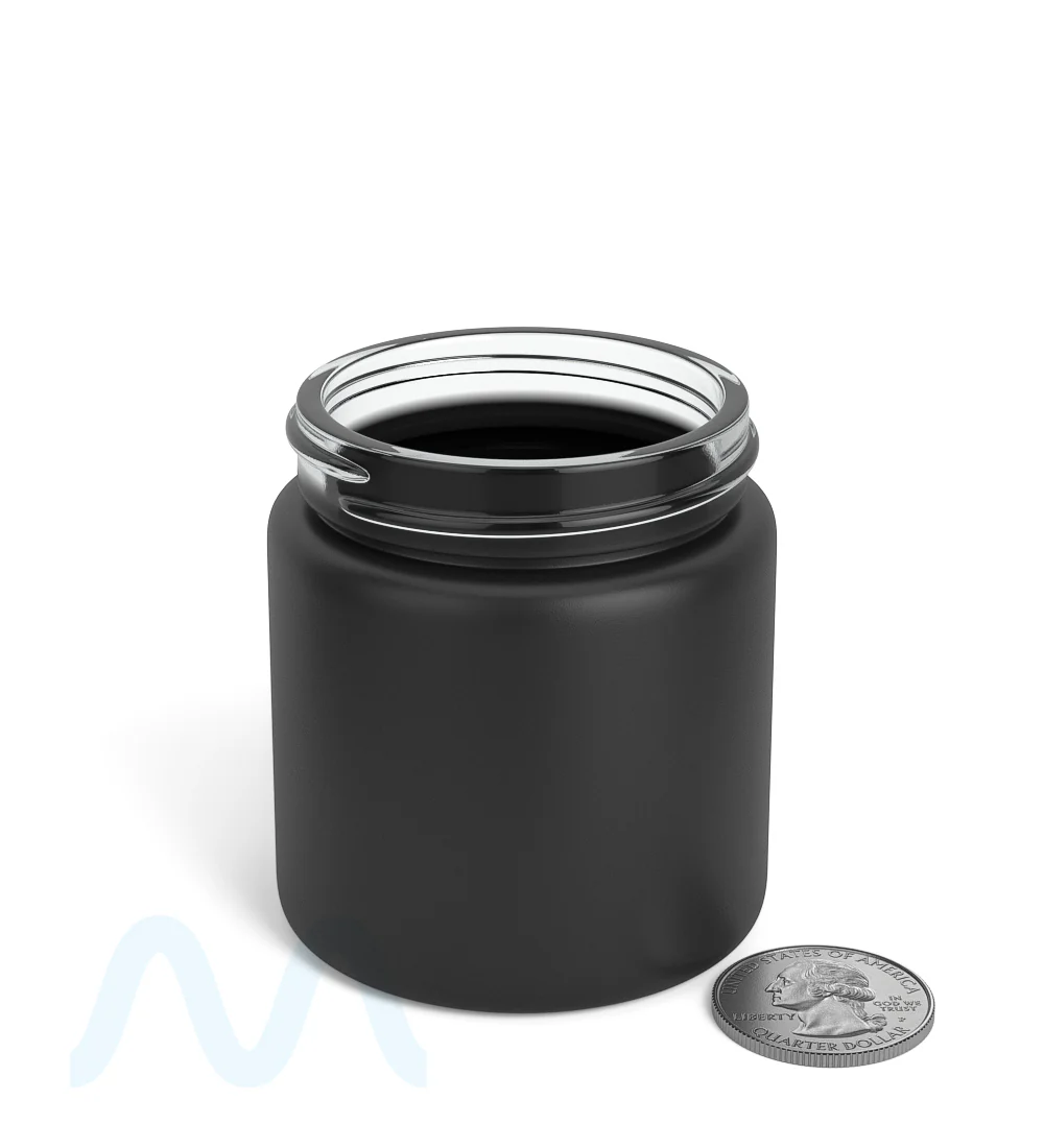 Straight Sided Matte Black Glass Jars | 50mm - 3oz - 100 Count - Image 7