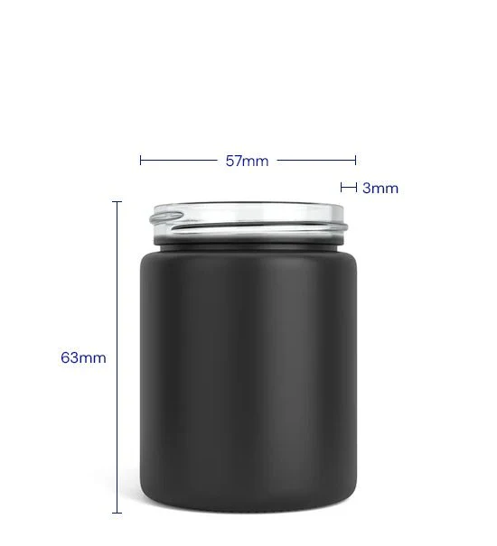 Straight Sided Matte Black Glass Jars | 50mm - 4oz - 100 Count - Image 4