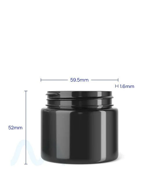 Straight Sided Black Plastic PCR Jars | 53mm - 3oz - 100 Count - Image 4