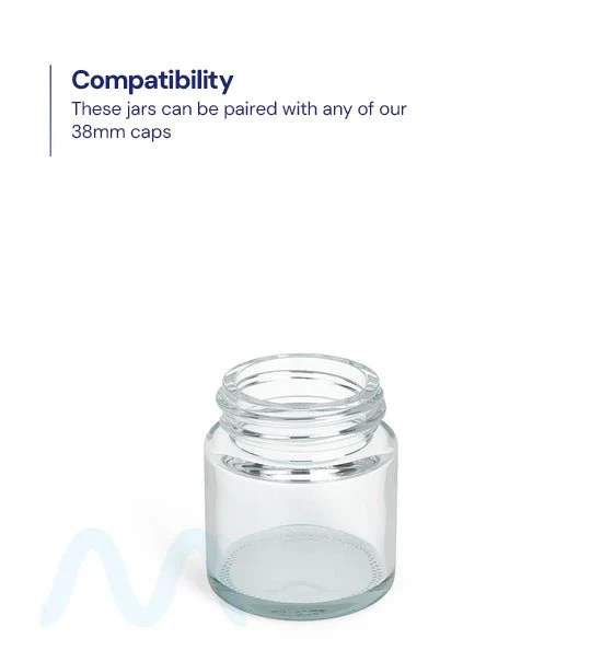 Straight Sided Clear Glass Jars | 38mm - 1oz - 256 Count - Image 5