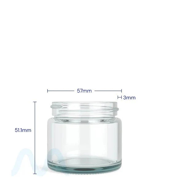 Straight Sided Clear Glass Jars | 50mm - 2oz - 200 Count - Image 4