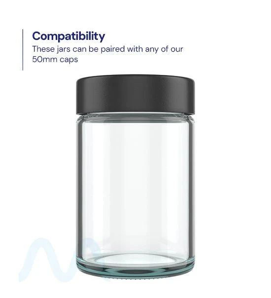 Straight Sided Clear Glass Jars | 50mm - 5oz - 100 Count - Image 3