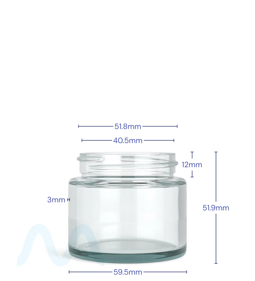 Straight Sided Clear Glass Jars | 53mm - 2.5oz - 32 Count - Image 5