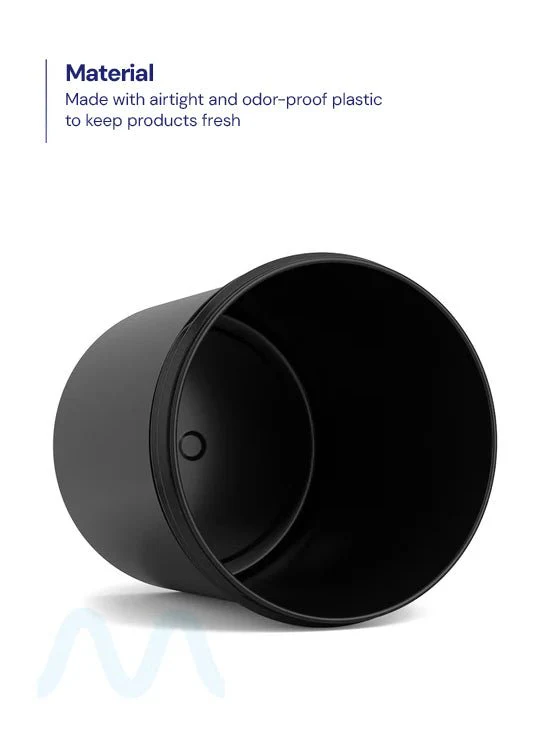 Wide Mouth Straight Sided Black Plastic Jars | 89mm - 16oz - 205 Count - Image 2