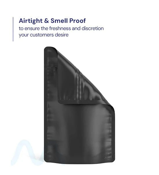 Tamper Evident | Matte Black Mylar Bags (No Tear Notch) | 4in x 6.5in - 7g - 1000 Count - Image 3