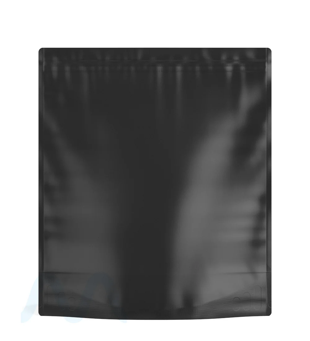 Tamper Evident | Matte Black Mylar PCR Bags (No Tear Notch) | 14.6in x 16.4in - 448g - 100 Count - Image 3