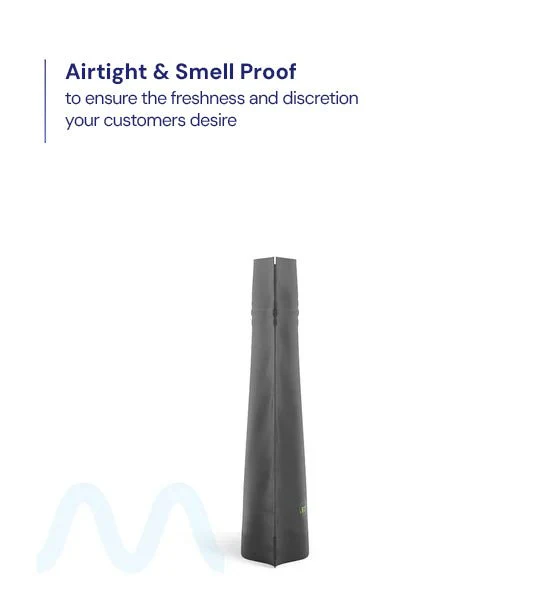 Tamper Evident | Matte Black PCR Mylar Bags (No Tear Notch) | 3.7in x 5in - 3.5g - 1000 Count - Image 3