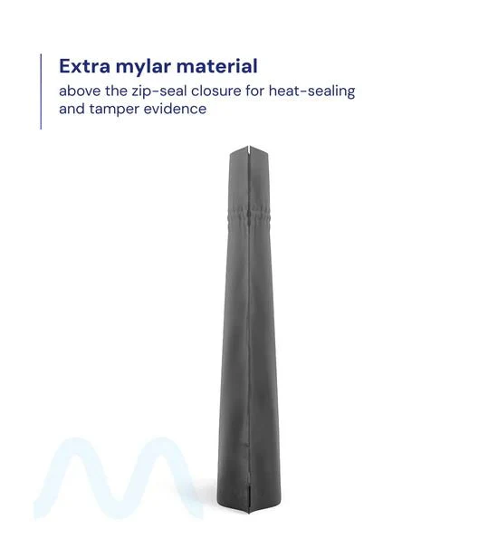Tamper Evident | Matte Black PCR Mylar Bags (No Tear Notch) | 4in x 6.5in - 7g - 1000 Count - Image 2