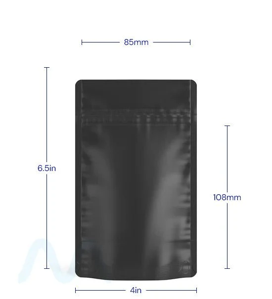 Tamper Evident | Matte Black PCR Mylar Bags (No Tear Notch) | 4in x 6.5in - 7g - 1000 Count - Image 4