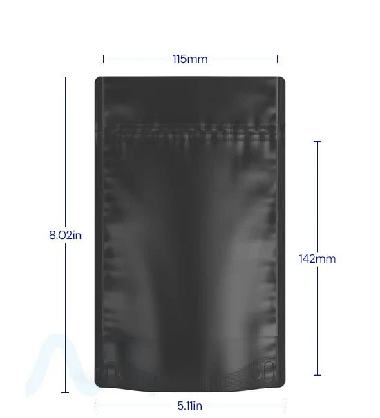 Tamper Evident | Matte Black PCR Mylar Bags (No Tear Notch) | 5in x 8.1in - 14g - 1000 Count - Image 4