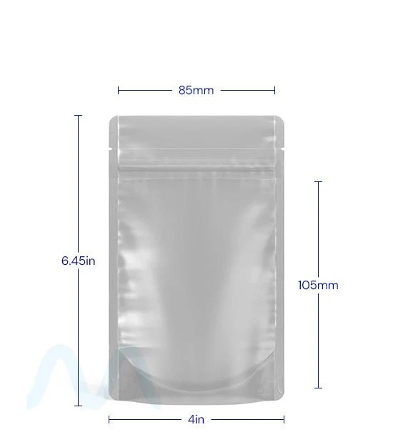 Tamper Evident | Matte Black Vista PCR Mylar Bags (Tear Notch) | 4in x 6.5in - 7g - 1000 Count - Image 3