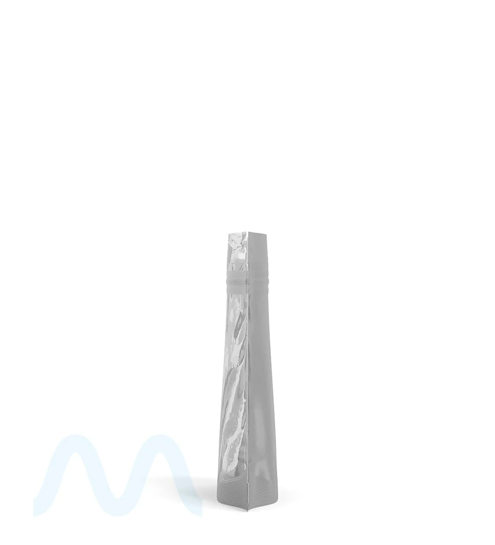 Tamper Evident | Matte Silver Vista Mylar Bags (Tear Notch) | 3.6in x 5in - 3.5g - 1000 Count - Image 5