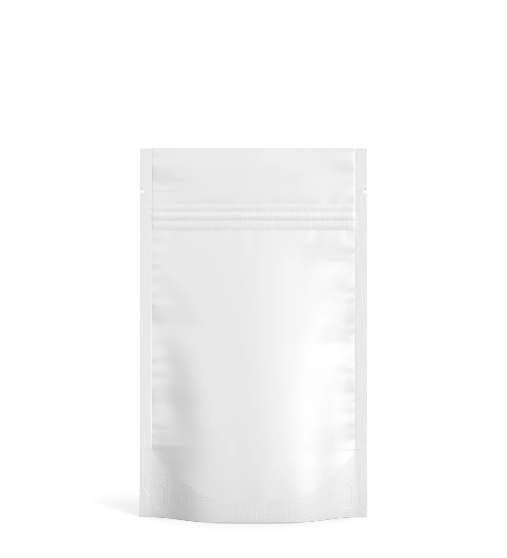 Tamper Evident | Matte White Mylar Bag (Tear Notch) | 4in x 6.5in - 7g - 1000 Count
