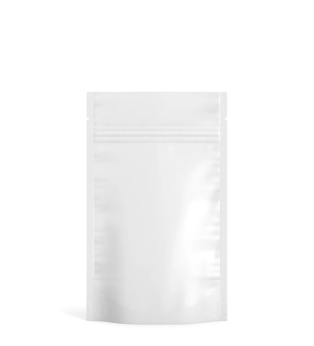 Tamper Evident | Matte White Mylar Bag (Tear Notch) | 4in x 6.5in - 7g - 1000 Count - Image 2