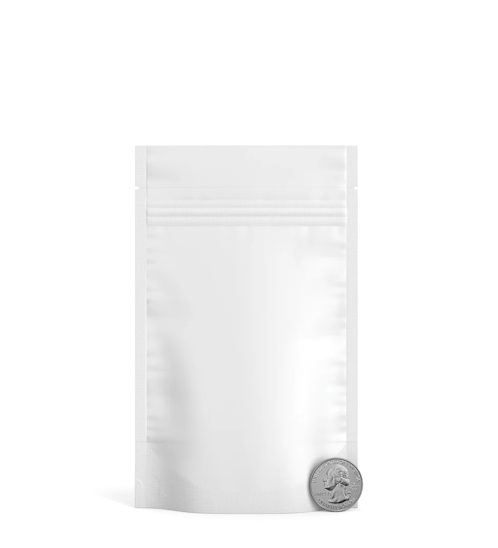 Tamper Evident | Matte White Mylar Bag (Tear Notch) | 4in x 6.5in - 7g - 1000 Count - Image 5